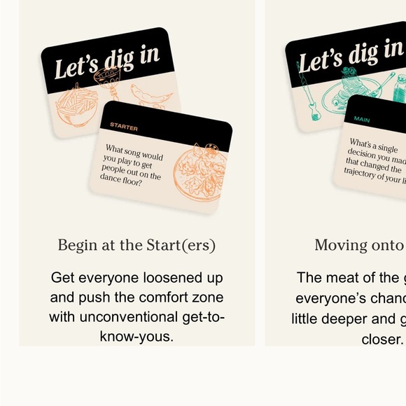 Our Place Let’s Dig In Conversation Starter Dinner Party Game - Picture 7 of 13